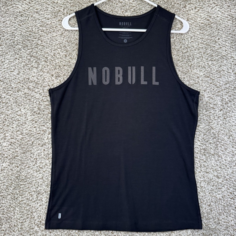 NoBull Tank Top Men's Size Medium Black Training Performance Workout Gym Running